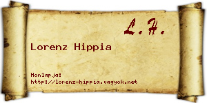 Lorenz Hippia névjegykártya